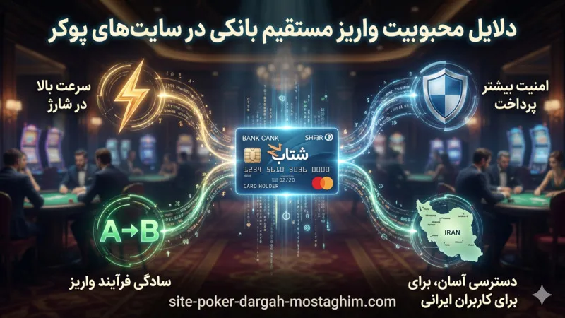 دلایل محبوبیت واریز مستقیم بانکی در سایت‌ های پوکر
